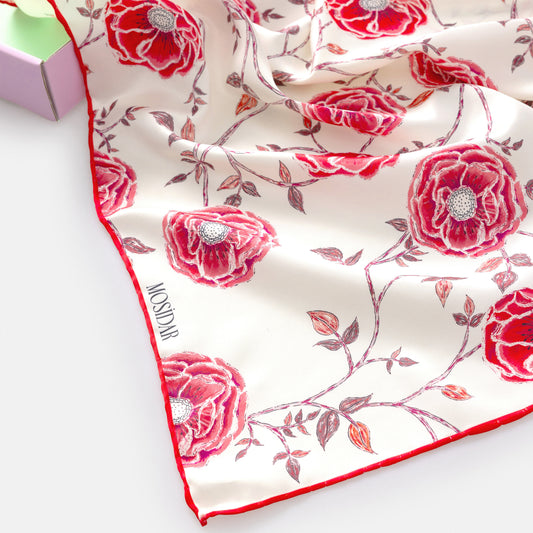 Cherry Vegan Silk Scarf