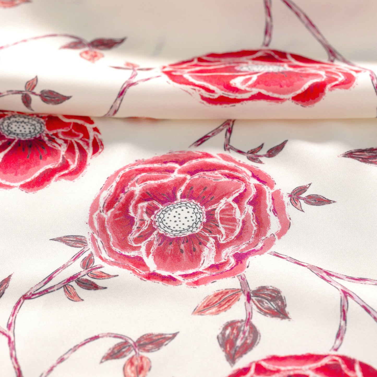 Cherry Vegan Silk Scarf