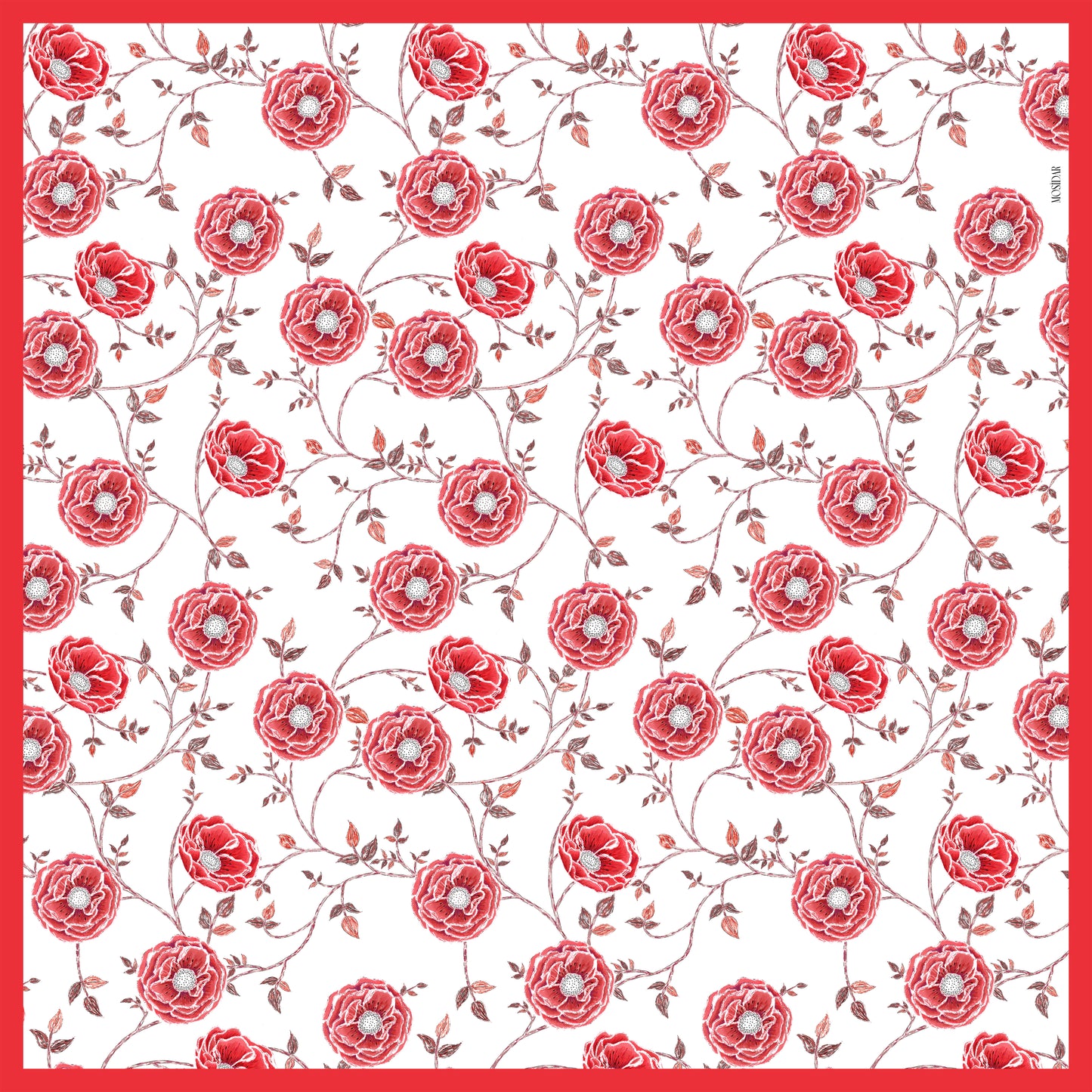 Cherry Vegan Silk Scarf