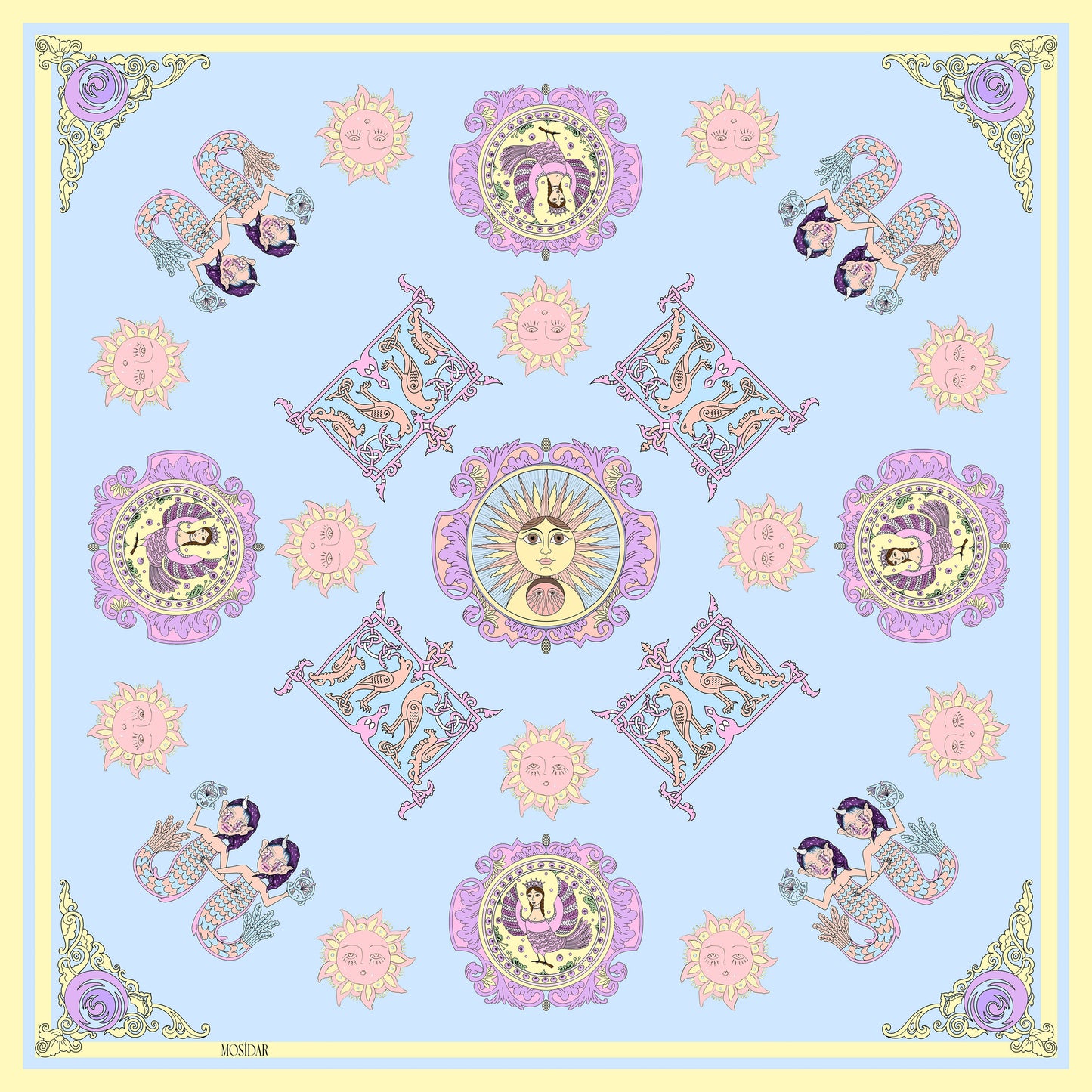 Mermaid Vegan Silk Scarf