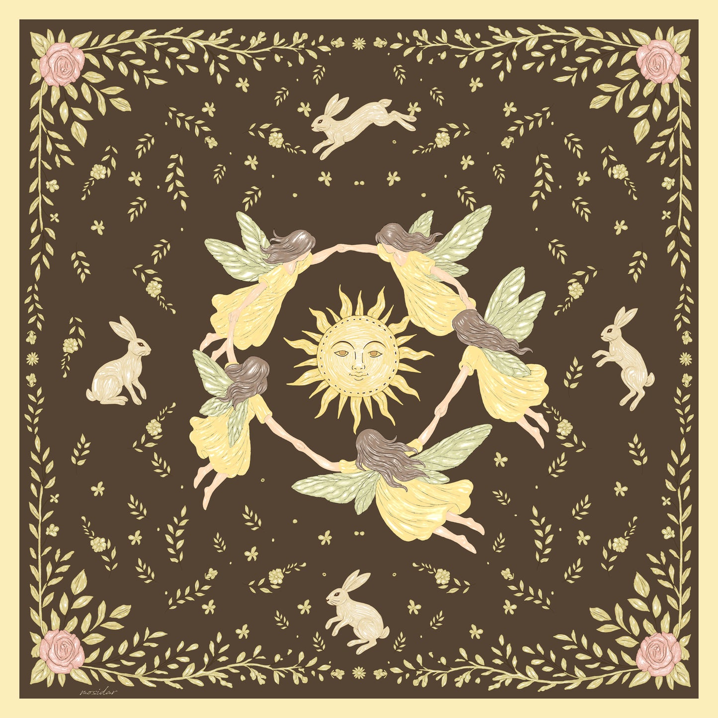 Solar Folk Silk Scarf