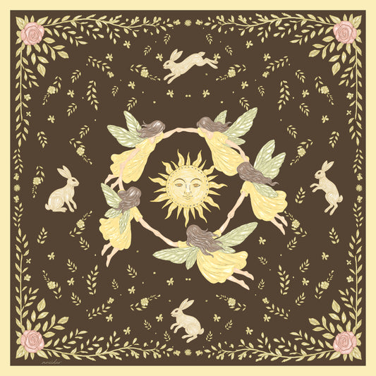 Solar Folk Silk Scarf