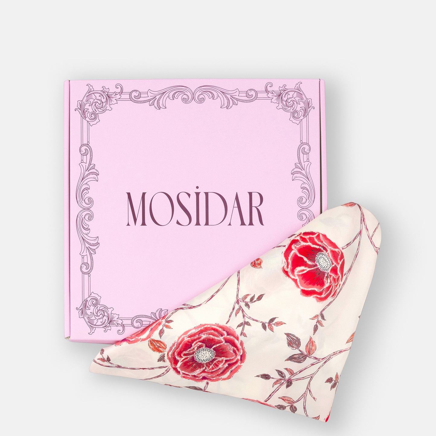 Cherry Vegan Silk Scarf