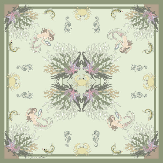 Sea Wreath Silk Scarf