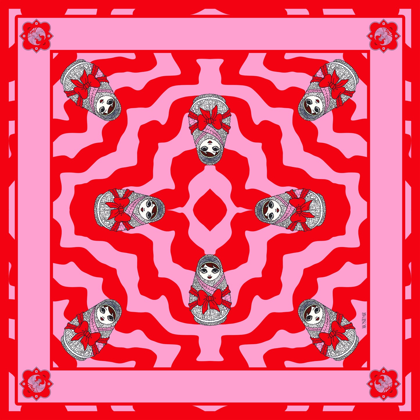Matryoshka Vegan Silk Scarf