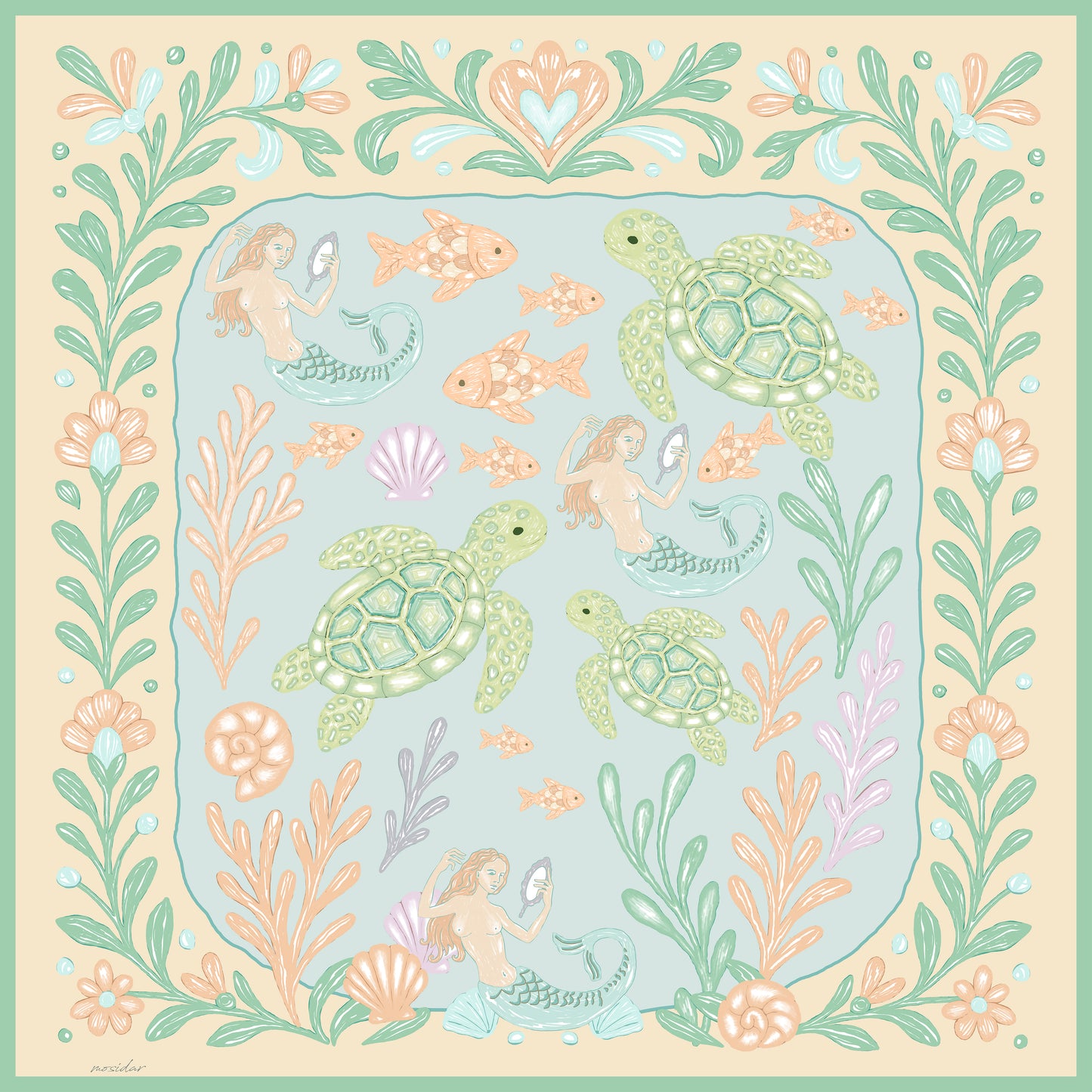Coral Tale Cotton Pareo